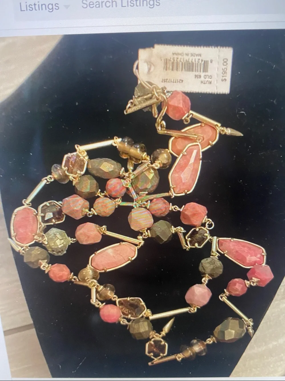 NWT Kendra Scott Ruth Long Statement necklace